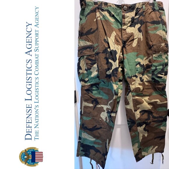Vintage, Unworn Army BDU Trousers- Hot Weather Woodland Camoflage Pattern - Picture 1 of 10